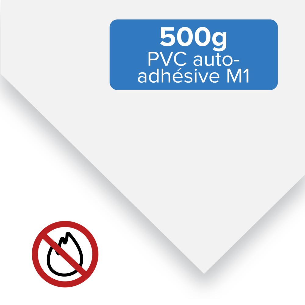 Bâche 500g toile PVC auto-adhésive M1