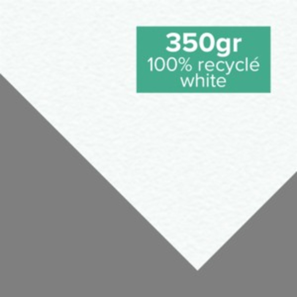 Carterie 350g papier recyclé white