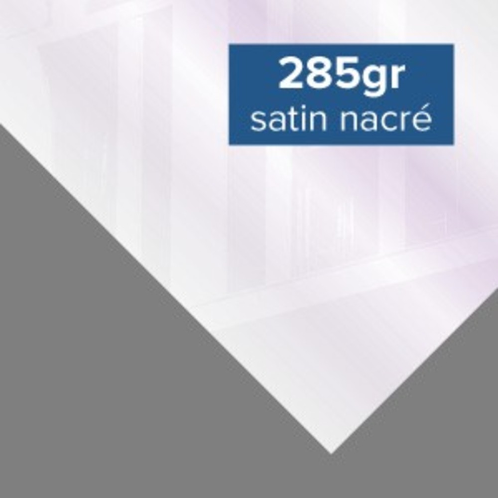 Carterie 285g nacré argent