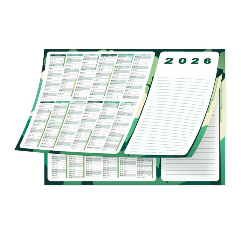 Calendrier sous-main en papier recyclé