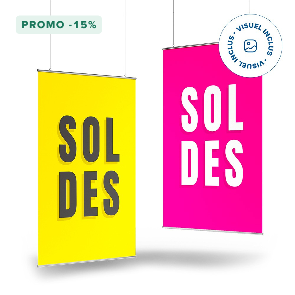 PLV suspendue soldes
