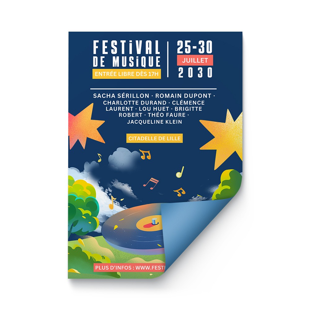 Affiche dos bleu Express 24h