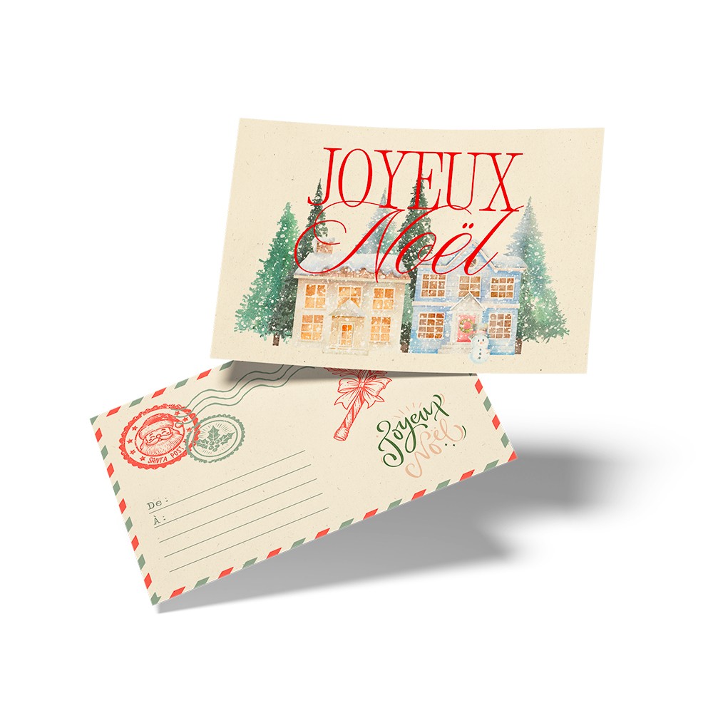 Carte de vœux en papier recyclé