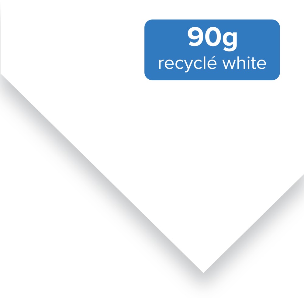 Brochure agrafée 90g papier recyclé white